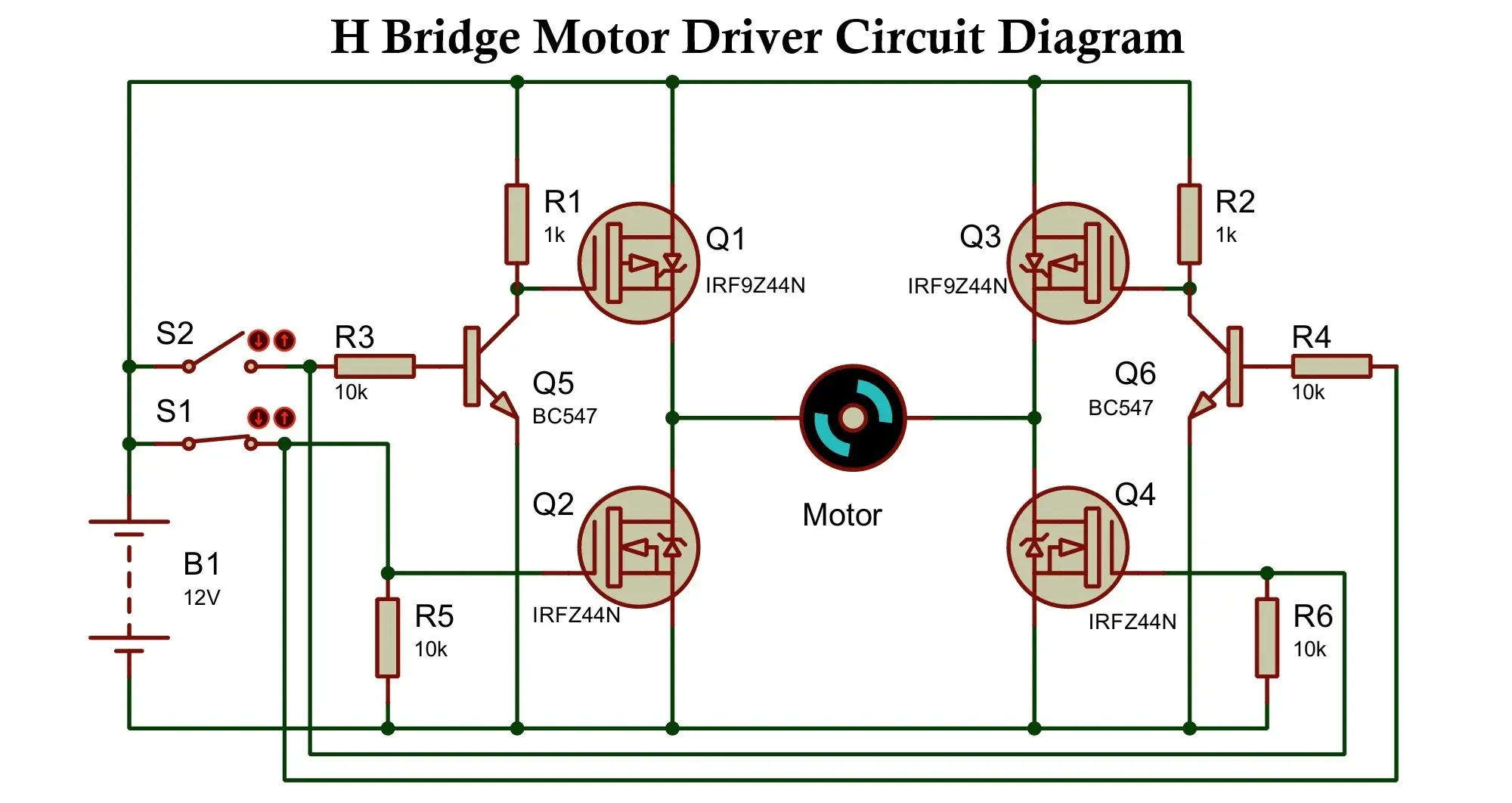 H-Bridge Motor Driver Circuit