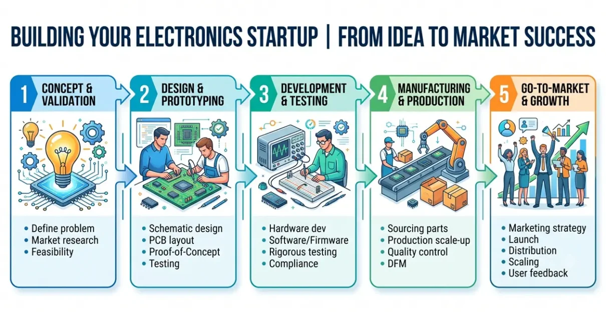 Electronics Startup from Idea to Market Success